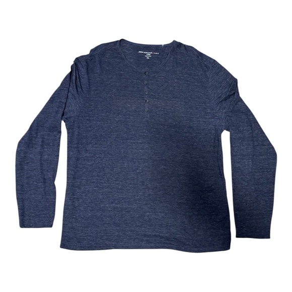 John Varvatos Other - JOHN VARVATOS - Men’s Long Sleeve Henley Shirt - Navy Blue - XXL